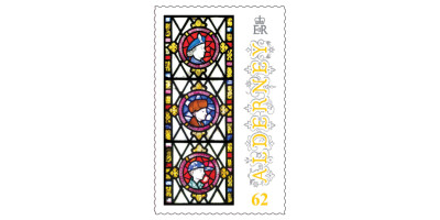 62p Stamp Anne French Stained Glass Windows